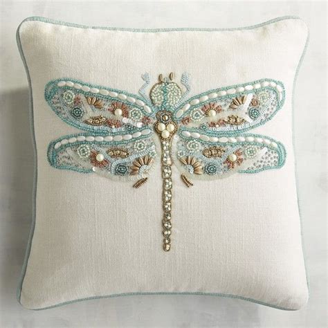 Pier Imports Lovely Beaded Dragonfly Pillow Liked On Polyvore