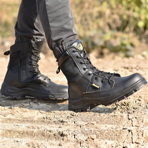 Safetoe 8 Military Zip Design Steel Toe Work Boots Safetoe Official Shop