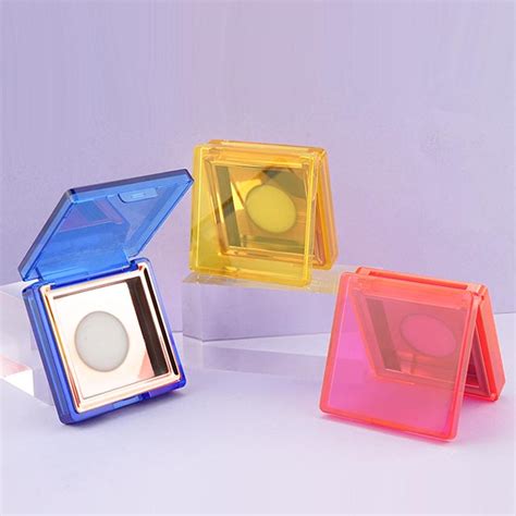 Plastic Square Powder Compact Case Zmic