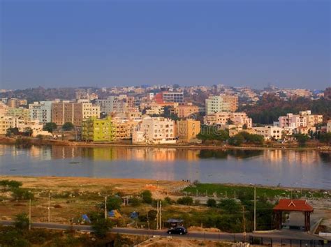 Hyderabad Cityscape With Sky Background Stock Photo - Image of pradesh, center: 112388546