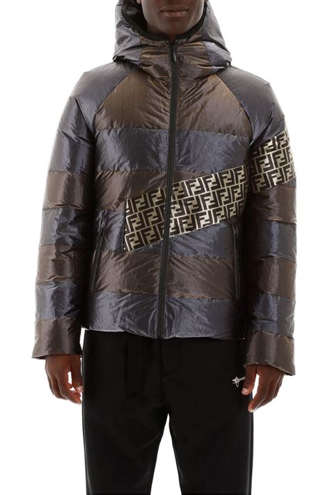 Fendi Synthetic Reversible Puffer Jacket For Men Lyst