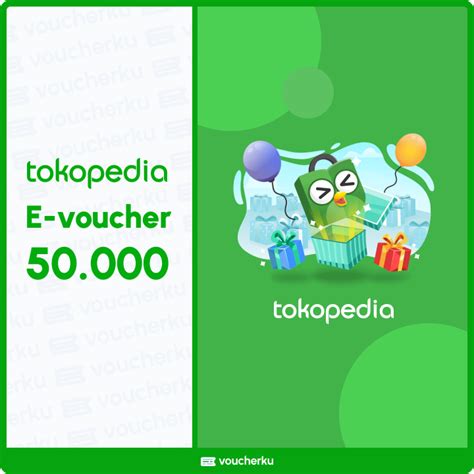 Beli Voucher Gift Tokopedia 50.000 - Voucherku