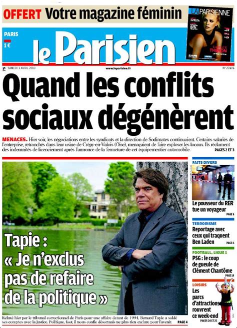 Journal Le Parisien France Les Unes Des Journaux De France Édition