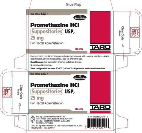 Promethazine Suppositories Fda Prescribing Information Side Effects