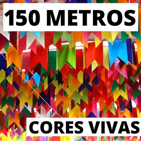 150 Metros De Bandeirinha Plástico Festa Junina Área Externa Lucca