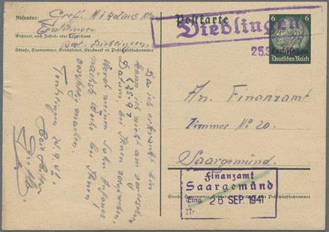 Stamp Auction Dt Besetzung II WK Lothringen Sale 47 Colections