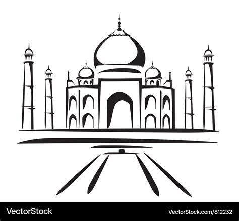 Taj mahal Royalty Free Vector Image - VectorStock