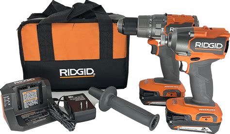 RIDGID Taladro De Martillo Sin Escobillas De 18 V Y Kit De