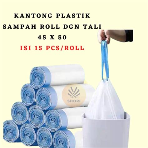 Jual Kantong Plastik Sampah Roll Tali Trash Bag Roll Garbage Bag