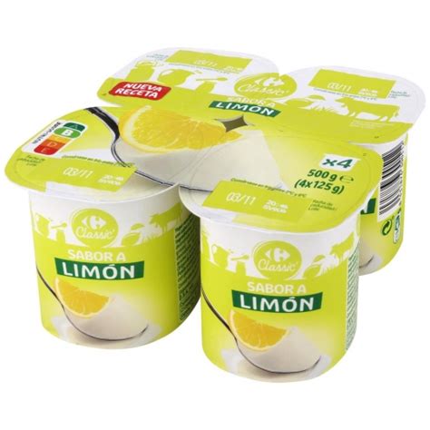 Yogur Sabor Lim N Carrefour Classic Pack De Unidades De G