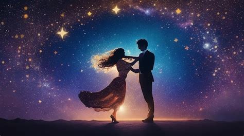 Premium Ai Image Couple Dancing Under The Night Sky