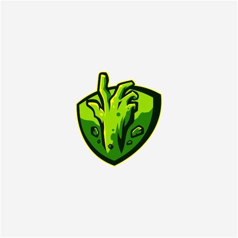 Premium Vector Green Zombie Hand Badge