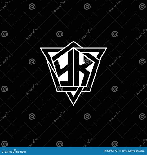 YK Logo Monogram Geometric Modern Design Stock Vector Illustration Of