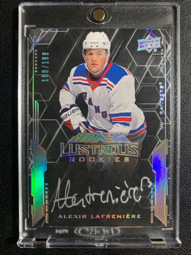 Ud Black Lustrous Rookie Auto Alexis Lafreniere Rangers