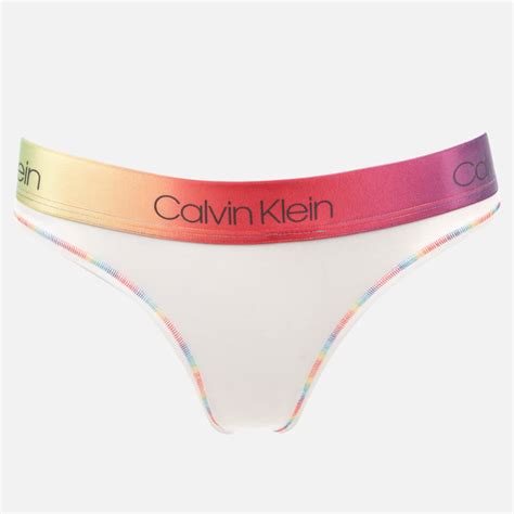 Calvin Klein Women S Pride Thong White