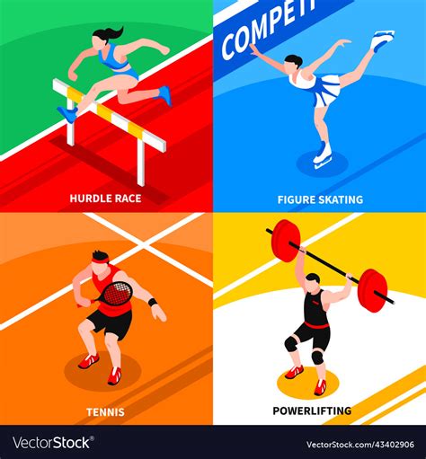 Sport Isometric Concept Royalty Free Vector Image