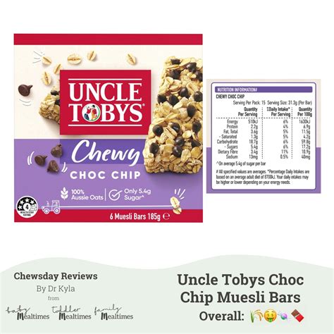 Uncle Toby S Chewy Choc Chip Muesli Bars Chewsday Reviews