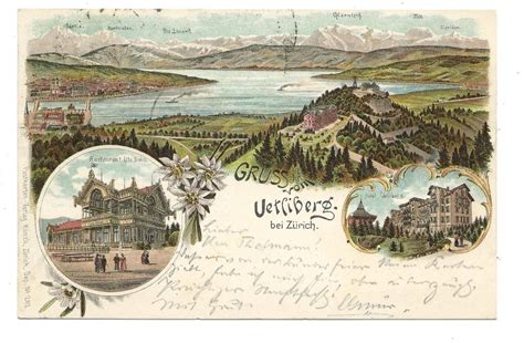 Gruss Vom Uetliberg ZH Litho Karte Rest Uto Kulm 1900 Kaufen