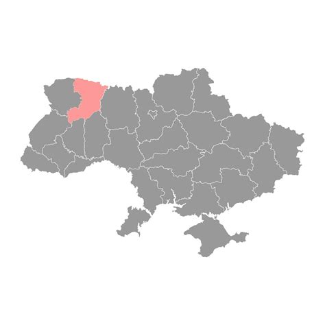 Rivne Oblast Map Province Of Ukraine Vector Illustration 23268636