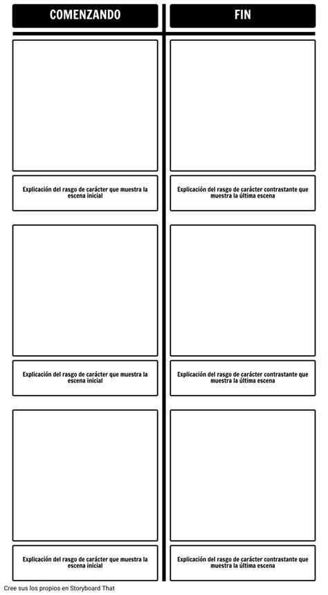 Plantilla De Evoluci N De Personajes Storyboard