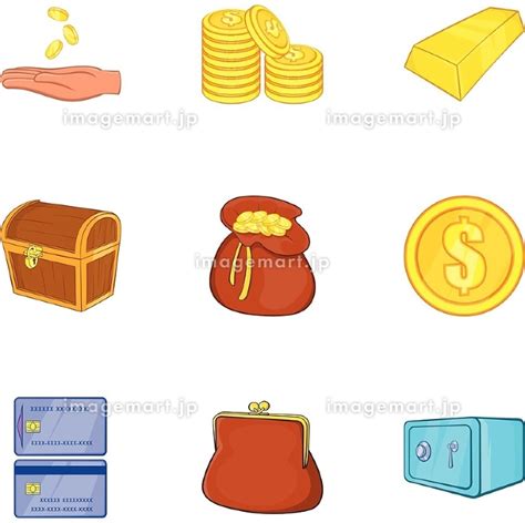 Cash icons set cartoon styleのイラスト素材 188135711 イメージマート