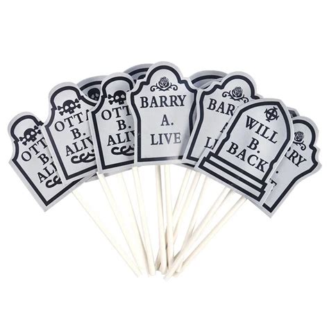 Tombstones Cake Toppers Halloween Party Cupcake Baking Pieces