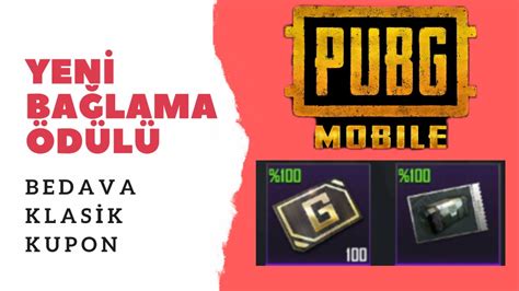 Pubg Mobİle Yenİ BaĞlama ÖdÜlÜ Bedava Klasİk Kupon Bedava Kupon