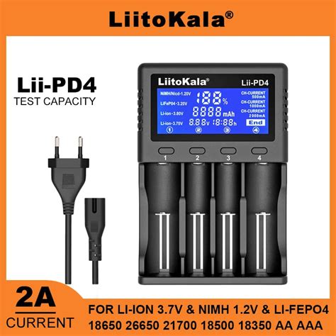 Liitokala Carregador De Bateria De L Tio Lii PD4 Lii 402 Lii S2 3 7V