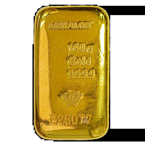 100g Metalor Gold Cast Bar MyGold