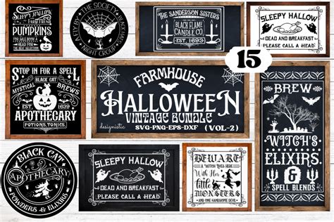 Farmhouse Halloween Sign Svg Bundle By Designs Dark Thehungryjpeg