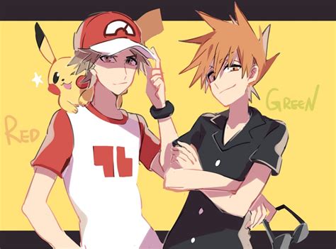 Pikachu Red And Blue Oak Pokemon And More Drawn By Huan Li Danbooru