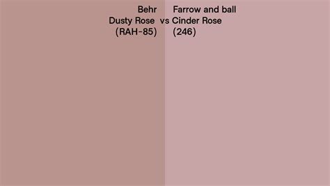 Behr Dusty Rose Rah Vs Farrow And Ball Cinder Rose Side By