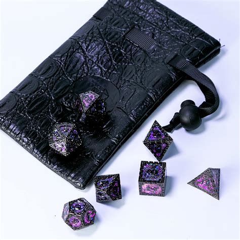 Udixi Juego De Dados De Metal Dnd Piezas De Dados Poli Dricos Para D