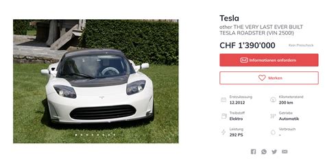 Questa Tesla Roadster costa più di 1 milione di euro è l ultima