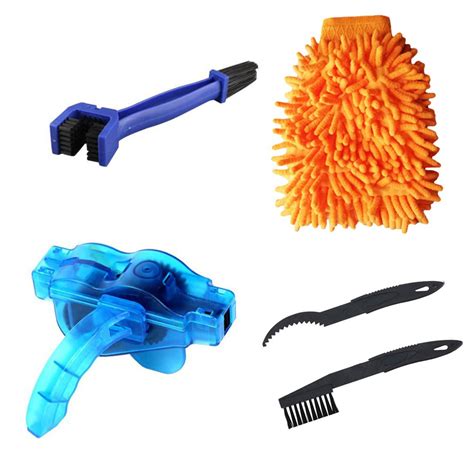 Bicycle Chain Washer Mountain Bike Cleaner Brushes Cleansing Tool Set 5