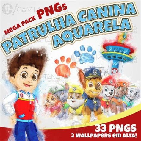 Kit Digital Patrulha Canina Aquarela Elo Produtos Especiais