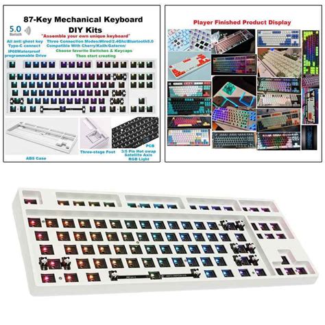 Jual Key Mechanical Keyboard Kit Hot Swappable Light Effect White White Di Seller Homyl