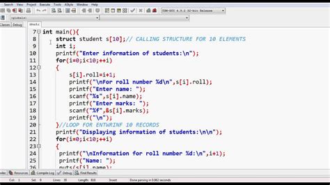 Struct In C How To Use Structures In C Youtube