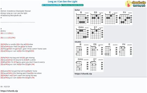 Chord: Long as I Can See the Light - tab, song lyric, sheet, guitar ...