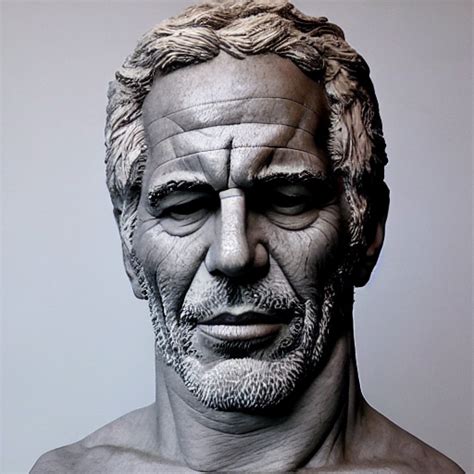 Krea Ai Hellenic Marble Sculpture Of Jeffrey Epstein Real