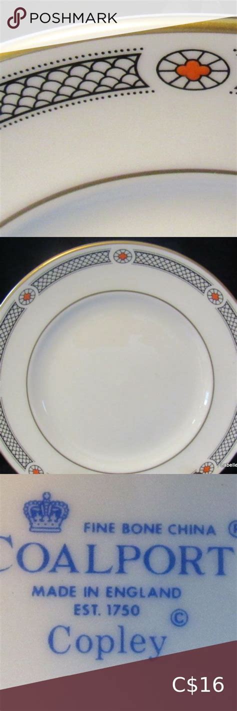 Copley Bread Side Plate Black Orange Art Deco Design Made By