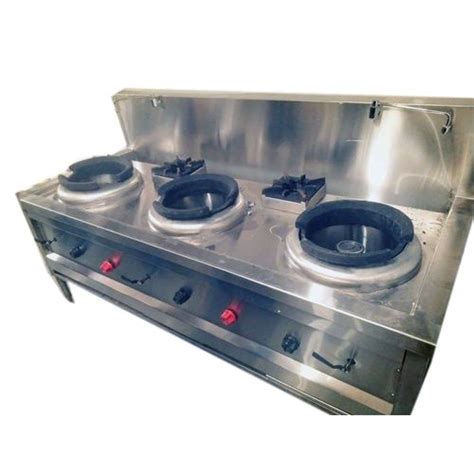 Stainless Steel Five Burner Chinese Commercial Gas Stove At Rs In