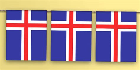 Iceland Flag Bunting Hecho Por Educadores Twinkl