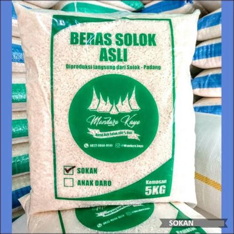 Jual Beras Solok SOKAN Asli Padang 5kg Shopee Indonesia