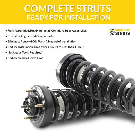 Front Pair Quick Complete Struts Coil Springs For 2011 2019 Toyota