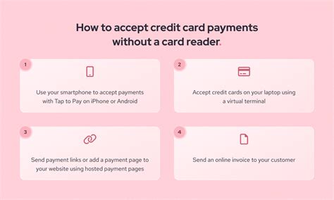 how to accept credit card payments without a card reader