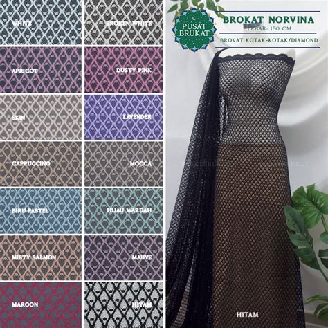 Jual KAIN BROKAT TILE MOTIF DIAMOND MESH KAIN KEBAYA BRUKAT KOTAK