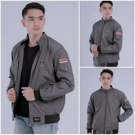 Jual Jaket Parasut Pria Anti Air Waterproof Model Kerah Berkerah Bahan