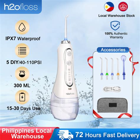 H2ofloss Portable Oral Dental Irrigator Cordless Wate Flosser