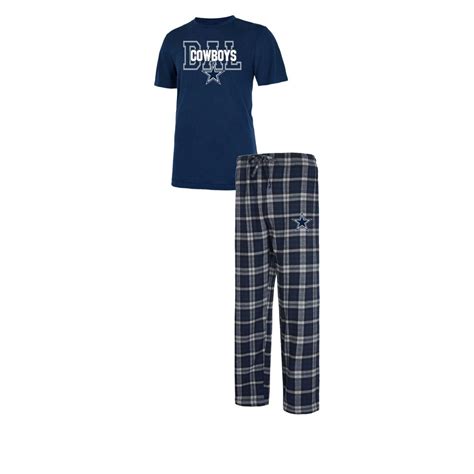 Dallas Cowboys Mens Nfl Lodge Plaid Pajama Set By Concept Sports